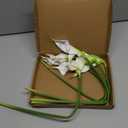 M METERXITY 6-Pack White Two-petaled Artificial Calla Lily Flowers,23 Inch Faux Two-petaled Artificial Calla Lily Silk Bouquets Real Touch Faux Flowers for Home/Wedding/Christmas/Party