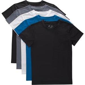 Hanes Boys' Originals Performance Mesh Tween T-Shirt Pack, Stretch Undershirts, 5-Pack M