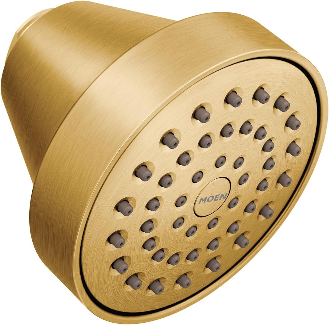 Moen 6399BG One-Function 3-5/8" Diameter Round Spray Head, Brushed Gold