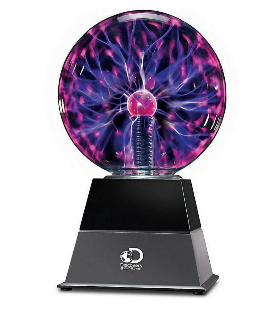 Discovery #Mindblown Color Changing Glass Plasma Globe Lamp,1.7 lb, 6.25 in x 12.25 in