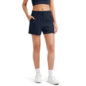 G4Free Athletic Shorts for Women Casual Shorts with Pockets Summer Lounge Pajama Sweat Shorts High Waisted Shockcord Running Workout Shorts Soft(Dark Blue, XXL)