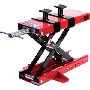 VIVOHOME Steel Motorcycle ATV Scissor Lift Jack Crank Hoist Stand with Saddle and Safety Pins 1100 lbs