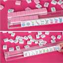 1.2American Mahjong Tile Set, 166 Mahjong Game Set with Pink Color (Tiles Only, No Racks and Other Accessories)