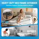 2 Pack Adjustable Headboard Bracket, Universal Metal Bed Frame Headboard with Extra Thick Steel,Bed Footboard Extension kit-Noise Free & Wobble Proof,Powder Coated Black Fit Twin/Full/Queen/King Size