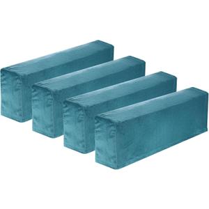 uxcell 4Pcs Twill Stretch Armrest Covers, Soft Armchair Slipcovers Couch Recliner Arm Cover for Chair Sofa Protector, Lake Blue