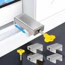 Sliding Window Locks (4 Sets), 0.66'' to 1.65'' Adjustable Width Stainless Steel Window Locks with Keys, Window Locks Child Proof Window Stopper Security for Vertical and Horizontal Sliding Windows