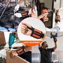 Magnetic Wristband for Tools With Coiled Lanyard, Lightweight Nylon Support Wrist With Strong Magnets, Christmas Stocking Stuffers for Men Adults, Gifts for Men, Him, Boyfriend, Orange