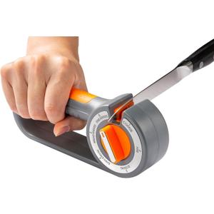 Kitchen Knife Sharpener, 6-in-1 Stage Pocket Knife Sharpeners, Manual Knife Sharpener with Ceramic Rods, Diamond Sand, Tungsten Steel Sheets, Chefs Choice Knife Sharpeners for Kitchen Knives