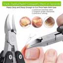 Portable Folding Ingrown Toenail Clippers for Men Thick Toenails, Business Travel Ultra Sharp Toe Nail Clippers for Seniors, Adult, Podiatrist, Heavy Duty Stainless Steel, Black