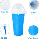 Slushy Cup Slushie Cups, Machine Slushy Maker Cup,Maker Squeeze Slushy Machines,Frozen Magic Slushy 2 Pack, Ice Cream Maker Cool Stuff for Juices and Drinks(Blue+Green).
