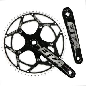 CYSKY Single Speed Crankset E-Bike Crank 170mm 130 BCD 48T/53T/56T/58T/60T Square Taper Bike Crankset for Folding e-Bike Fixed Gear Track Road Bike