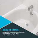 EZ-FLO 1-1/2 Inch Trip-Lever Bath Tub Drain Kit, 2-Hole Overflow Plate with Stainless Steel Strainer, 35213