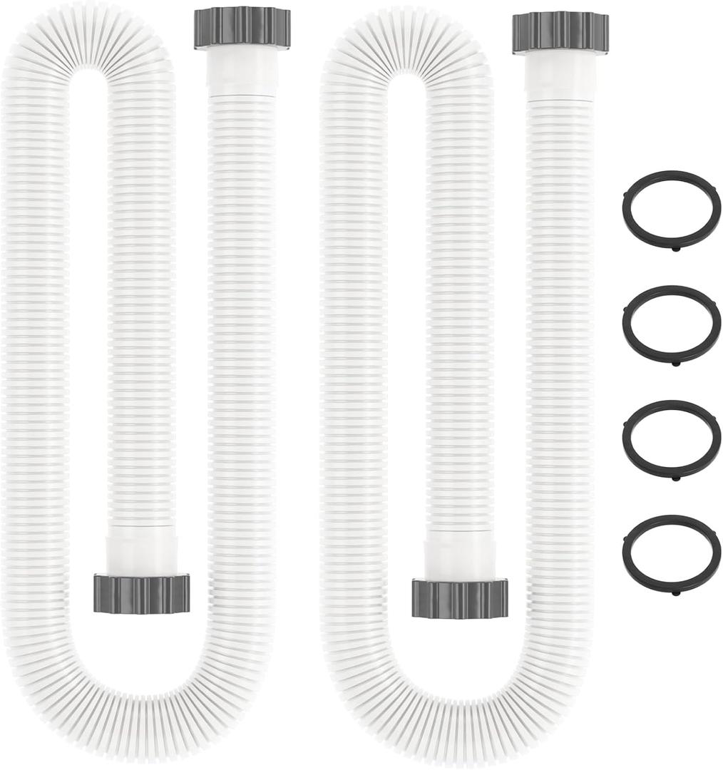 Pool Hose for Above Ground Pools, 1.5 Inch Pool Pump Replacement Hoses 59" Long Accessory Swimming Pool Hoses for Filter Pumps, Sand Filters System (2 Pack)