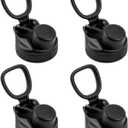 Manna Saratoga Lid - Locking Pour Spout Cap for Saratoga, Ranger Pro, and Convoy Bottles (Black), 4 Pack