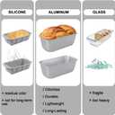 AKOLAFE 6 Pack Aluminum Loaf Pans 8x4 Inch Banana Bread Pan for Homemade Bread Baking Pan for Oven 2.8 Deep Metal Meatloaf Pan Sandwich Bread Loaf Pans for Baking Bread Tins for Baking Meat Loaf Cake, 7.9x3.9x2.8 Inch
