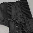 Vaygway Car Floor Mat Runner - Rubber Rear Floor Mat Liner - Black Back Seat Liner - Auto Trimmable Universal Fit Rug for Vehicle