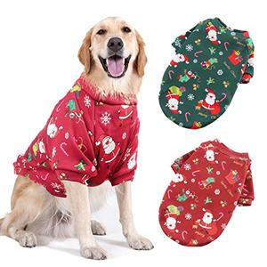 AFYHH 2Pack Large Dog Christmas Sweater-Outfits - Winter Warm Xmas Puppy Holiday for Large Dogs