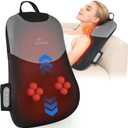 Neck and Back Massager with Heat, Rolling Up and Down Shiatsu Back and Neck Massager with Heat, 4D Kneading and Car Adapter for Home, Office and Car use, Gifts for Men and Women
