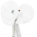 Wuchieal 55" Pack of 2 pcs Worship flags,Worship Flags for Dance Church,banderas de danza cristiana,Dance Flags with Flex Rods White