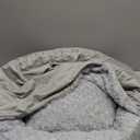 JOEJOY Dog Beds for Small, Medium Dogs, Cozy Cuddler Luxury Puppy Pet Bed with Blanket Attached, Donut Round Calming Anti-Anxiety Dog Burrow Cave Bed - Anti-Slip Bottom and Machine Washable 26 inch (Grey)