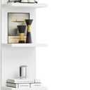 Versatile 7 Tier Shelf Unit 6.4Ft Lack Wall Shelf Unit with LED Floating Wall Shelf Unit Wall Mount Vertical Shelving for Storage Space Saving Organizer for Bedroom Living Room Office Display Decor