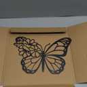 Butterfly Decoration Wall Art Boho Home Decor Hanging Appearance Metal Flower for Bedroom Living Room Wall, Black(Medium)