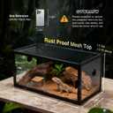 48-Gallon Acrylic Reptile Terrarium 36”x18”x18” – Durable Reptile Tank with Heat-Resistant Aluminum Frame, Smooth Dual Swinging Doors (No Sand/Debris Clogging) – Ideal for Lizards, Snakes & Geckos.