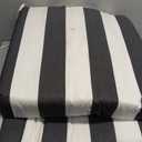 Honeycomb Outdoor Midback, 18.5" W x 17" D, Cabana Stripe Black & Ivory Outdoor Chair Cushion