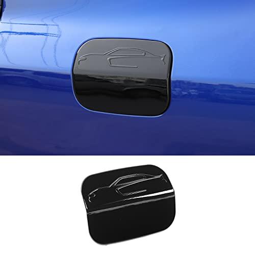 RAZPOY Gas Cap Cover for Charger Accessories, Fuel Filler Gas Tank Door Trim Cover Compatible with Dodge Charger 2011-2024, ABS Plastic (Black)