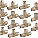LD Valve-F1807 PEX Fittings-3/4" Pex Tee for PEX Tubing (15-Pack)