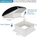 RV Roof Vent Fan with Rain Shield, 12V DC 14" Super Quiet Reliable Manual RV Roof Fan, 3-Speed, Reversible
