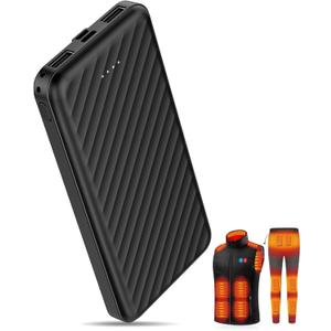 CHHID 5V 2A Heated Vest Battery Pack,Pocket Size 10000mah Power Bank for Heated Jacket,Heated Clothing/Coat,Heated Seat/Chair,Heated Hoodies,USB Heated Blanket.