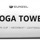 Eunzel Hot Yoga Towel - Microfiber Non Slip Yoga Mat Towel with Grip Dot Sweat Absorbent Towel for Hot Yoga, Pilates and Fitness 72" x 24", Taro Purple/White