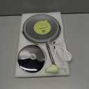 Lighted Makeup Mirror, 3000 mAh Rechargeable Double Sided Magnifying Vanity Mirror with 3 Colors, 1x/10x, 360 Rotation , Brightness Adjustable Magnification Cosmetic Light up Mirror, Women Gift (Chrome)