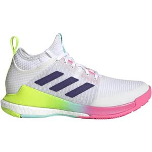 adidas Women's Crazyflight Volleyball Sneakers (5, White/Team Collegiate Purple/Flash Aqua)