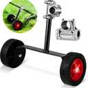 Fabbay Adjustable Support Wheels Auxiliary Wheels 26mm(1 Inch) and 28mm(1.1 inch) Weed Walk Behind String Trimmer for Weed Grass Cutter Gas String Trimmer(Black)