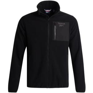 Reebok Mens Fleece Jacket - Lightweight Polar Fleece Zip Up Winter Softshell Jacket Men with Pockets for Hiking and Workout, Size L