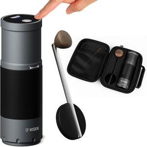 Portable Electric Coffee Grinder, Conical Burr Coffee Grinder Dual Mode Manual & Electric Grinder Manual with Adjustable Grind Settings, Hand Bean Grinder for RV, Hiking, Office