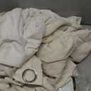 NICETOWN Natural Linen Curtains 84 inch Long 2 Panels Set, Grommet Top Thick Linen Burlap Semi Sheer Vertical Drapes Privacy Assured with Light Filtering for Bedroom/Living Room, W55 x L84