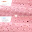 Anti-Slip Bathtub Shower mat, 39.315.7 inchApproximately 100  40cm Soft Oversized Machine Washable Non-Slip Bathtub mat with Drainage Holes, Bathroom Floor Suction Cup.1-Opaque Pink
