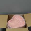 10 Pcs 8.5 Inch Heart Plates Valentine's Day Plates Plastic Heart Shaped Bowls Dessert Appetizer Salad Bowls for Valentine's Day Party Supplies (Pink)