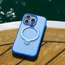 TORRAS 360 Spin Magnetic Stand for iPhone 16 Pro Max Case, Fit for MagSafe, Hard PC Protective Ostand Case for iPhone 16 Pro Max Phone Case with Kickstand Rotatable, Sapphire Blue
