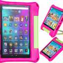 2023 New 10in Tablet Case for Kids(2021/2023 Release 11/13th Generation),OQDDQO Light Weight Anti Slip Shockproof Kids Friendly Case for 10 inch Table Not Compatible ipad Tablet(Rose)