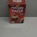 Popcorn Machine, Hot Air Popcorn Maker Kit Gift Box, Portable Home Popcorn Popper Machine, 10-Cup,Oil-Free,Retro Style,Compact and Cute (red/gold)