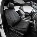 OASIS AUTO Custom Fit Seat Covers for 2009-2023 Toyota Tacoma Double Cab (Crew Cab), Full Set Waterproof Faux Leather Pickup Truck Protectors (Black)