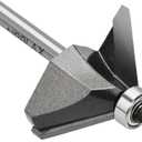 3 x 45 Degree Router Bit, Chamfer Router Bit 1/4 inch Shank, 1/4" Bevel Length and 4.5mm Cutting Height with an Angle of 45 Degrees for Angled Edges Woodworking