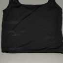 Women's Square Neck Sleeveless Double-Layer Tank Tops Basic Tight T Shirts S