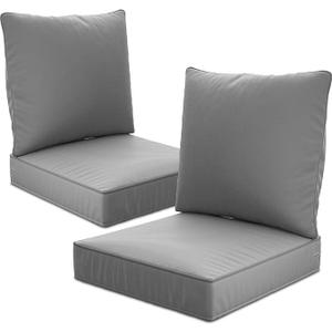 4 Pcs 21" x 24"x 6" "Outdoor Deep Seat Cushions Set, Cushions For Loveseats, Caches