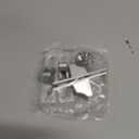 Zonon 4 Pcs Sliding Door Keeper Lock Sliding Glass Door Latch Replacement Hardware with Mounting Screws Wide Keeper with Chrome Plated Diecast for Various Glass Patio Gate