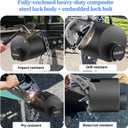 Trailer Hitch Locks for 2-5/16", 2", 1-7/8" Couplers, New Model Universal Super Compatibility Coupler Lock, Anti-Theft Steel Tongue Lock for Boat, RV, Trailers, Camper